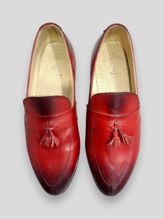 Handmade Leather Tassel Semi Formal Loafers