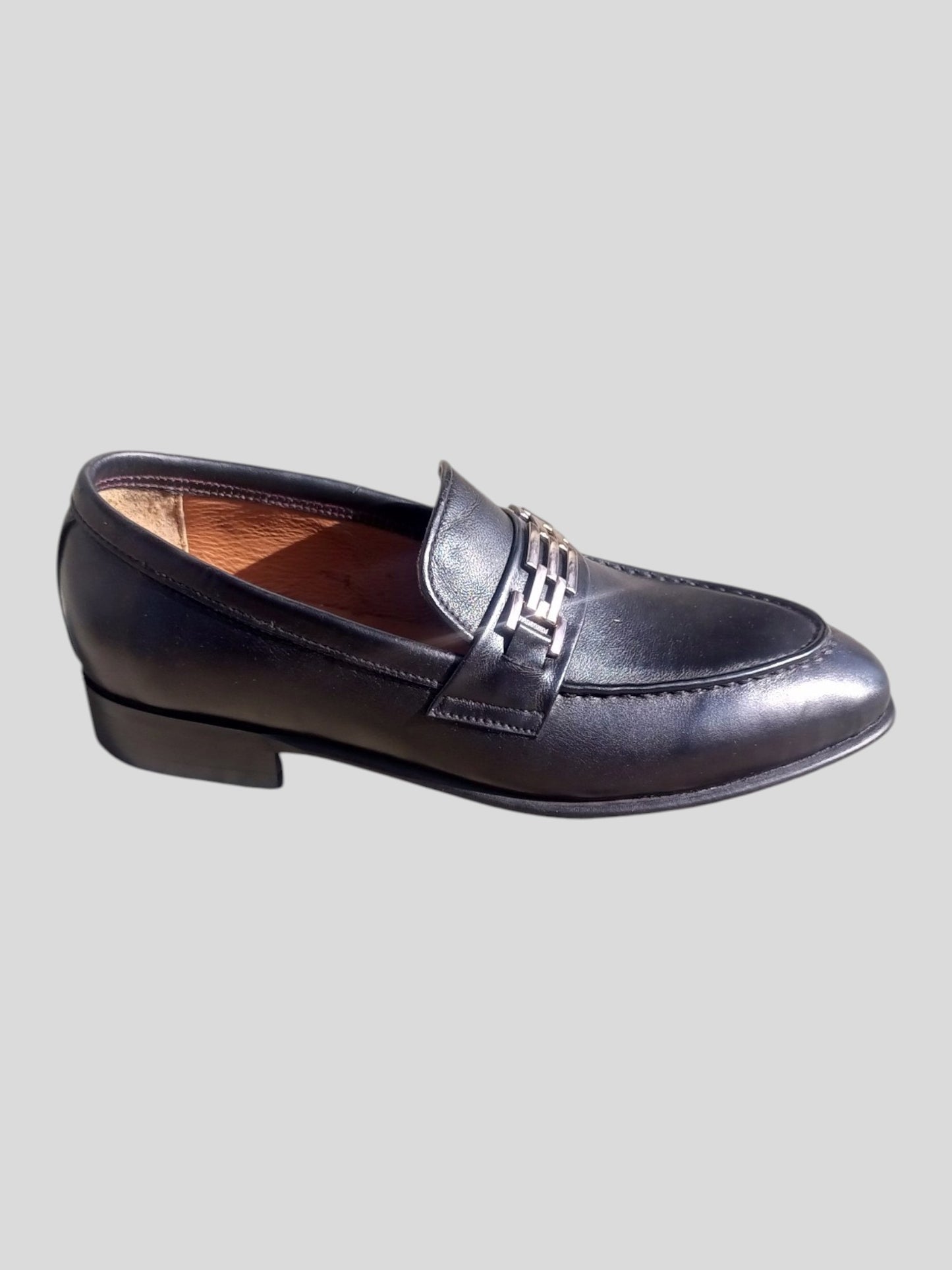 Handmade Leather Chain Loafers