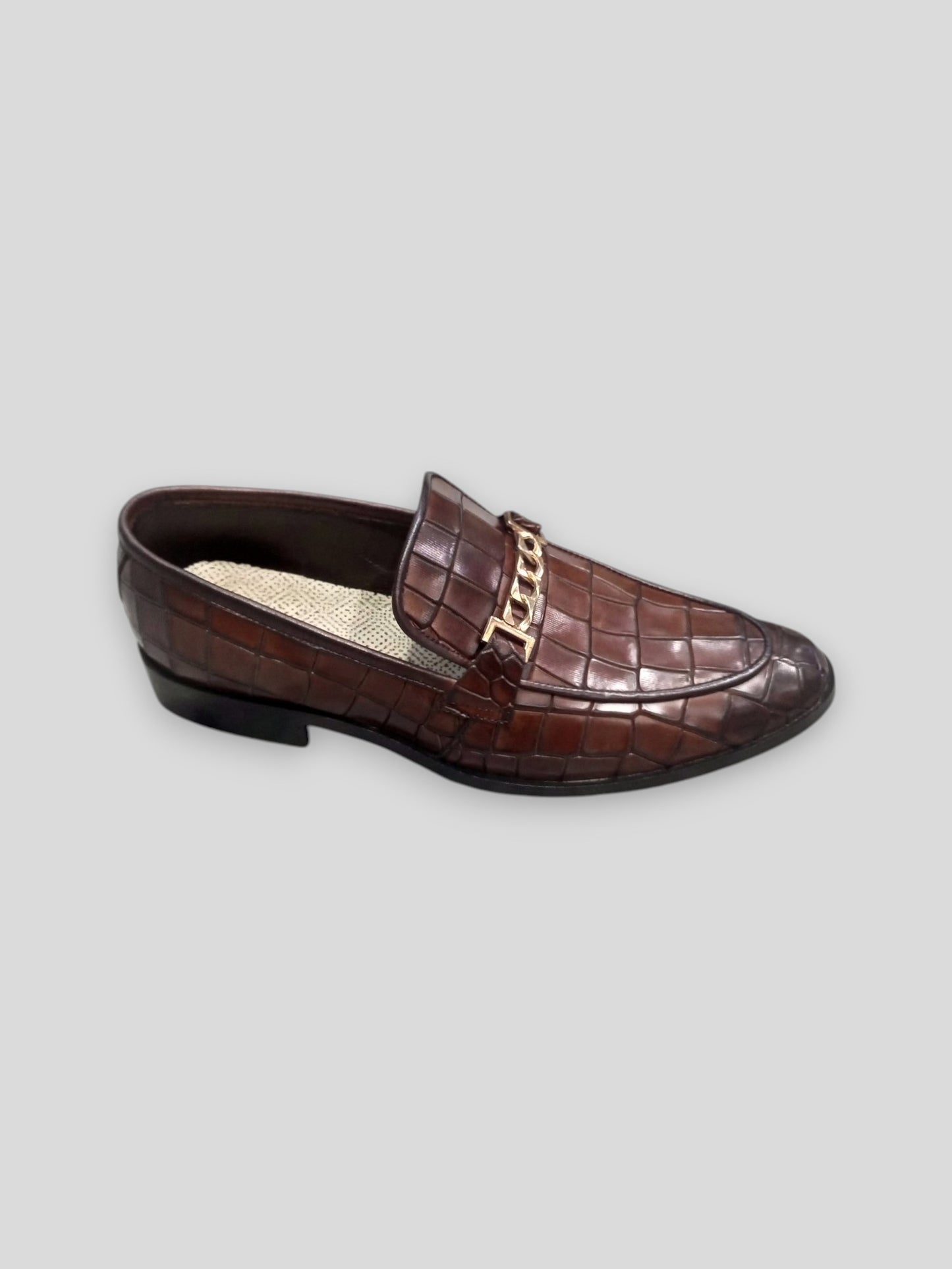 Handmade Leather Crocodile Loafers