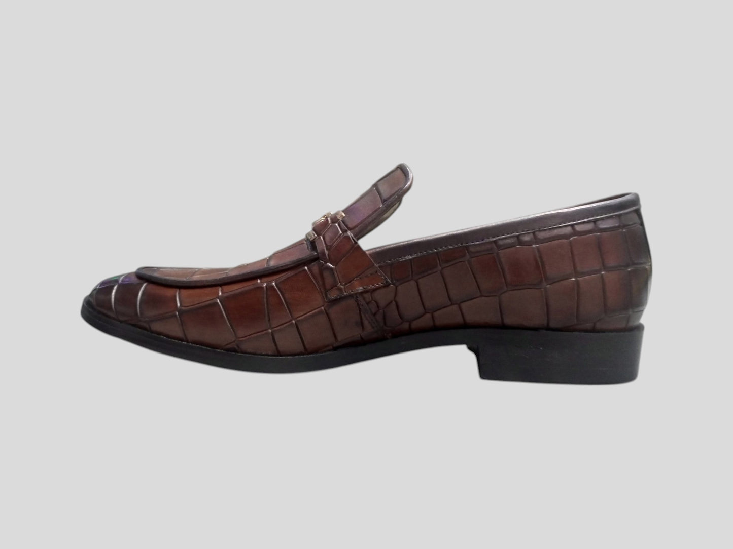 Handmade Leather Crocodile Loafers