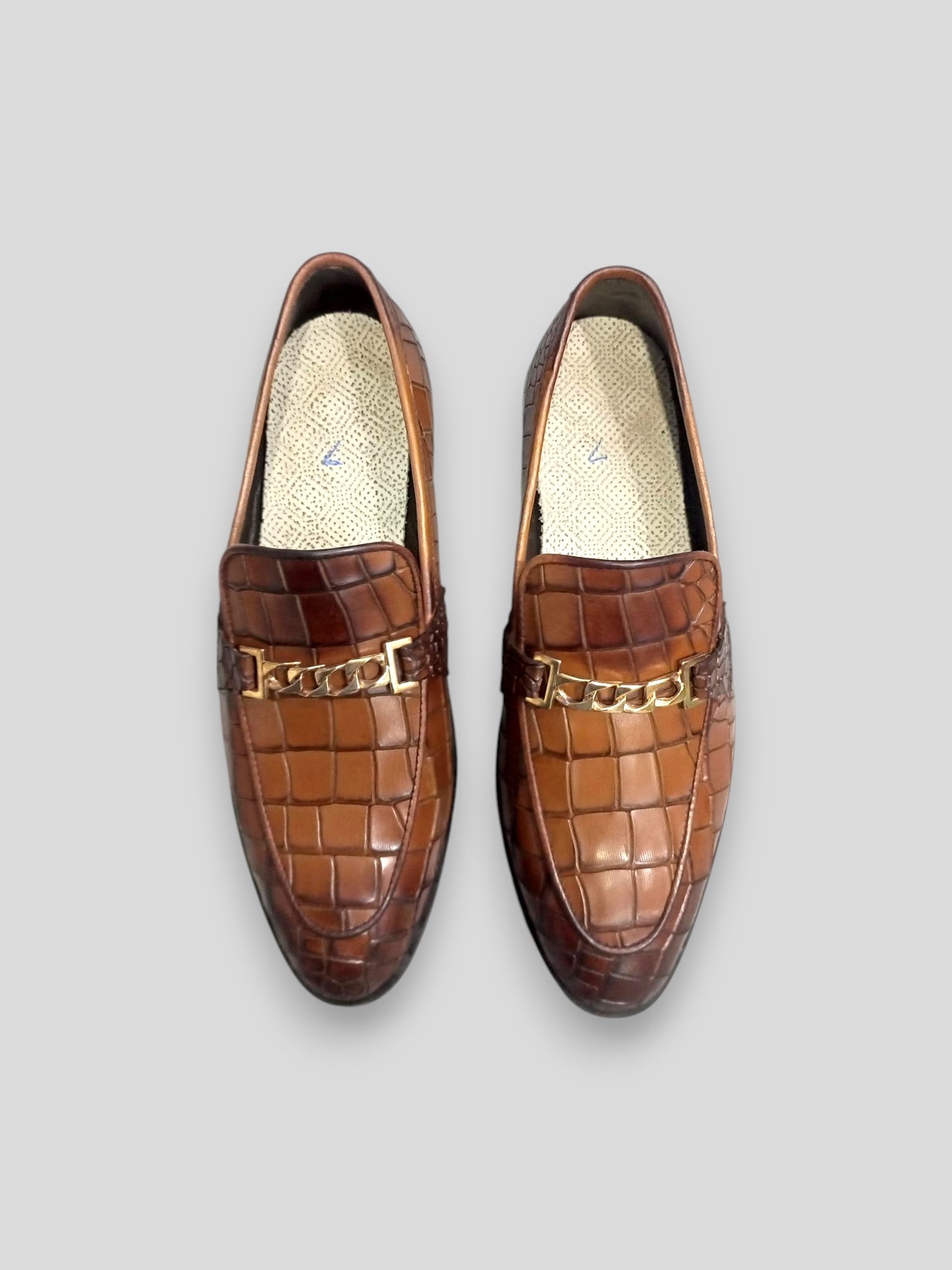 Handmade Leather Crocodile Loafers