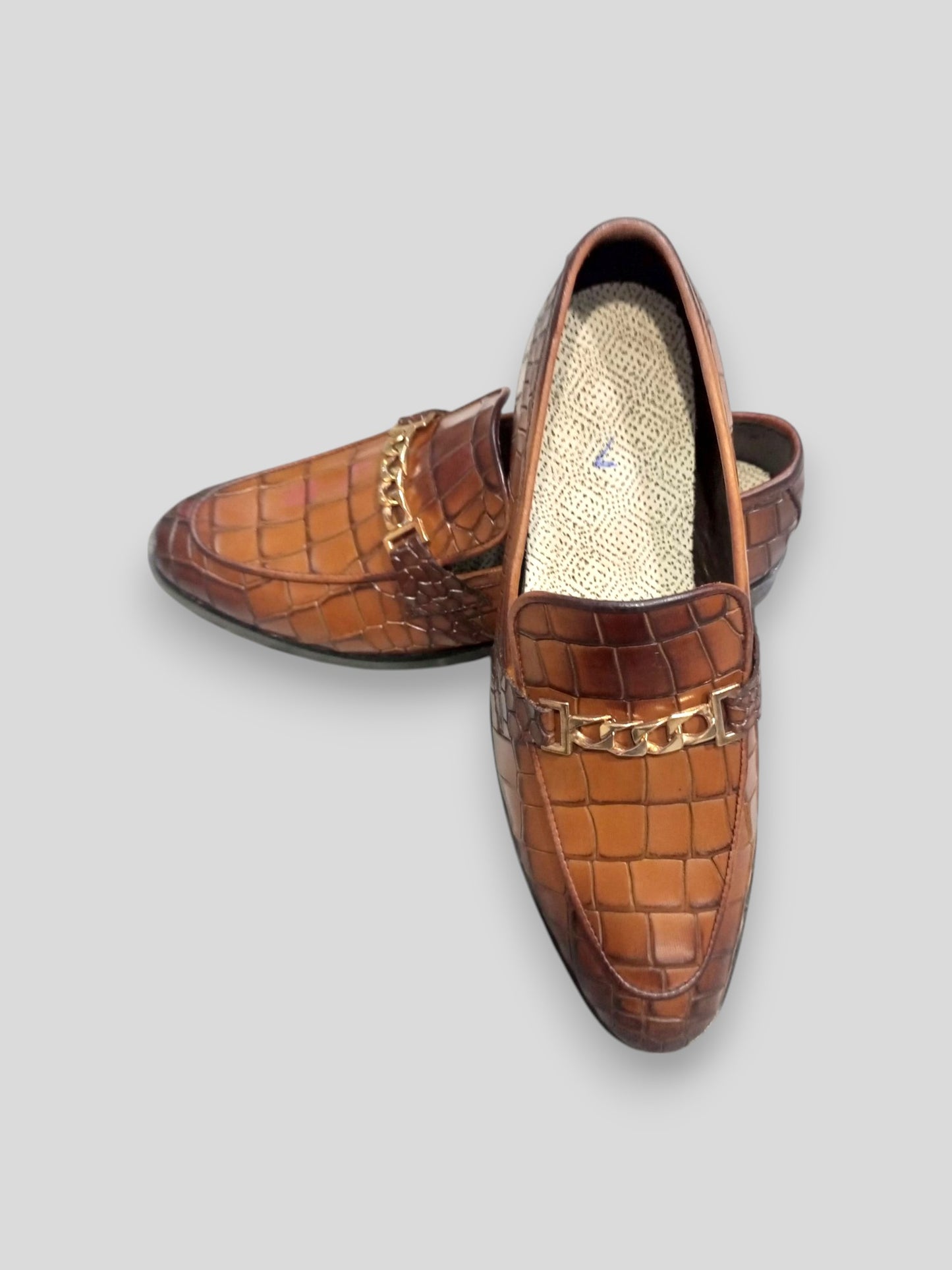 Handmade Leather Crocodile Loafers