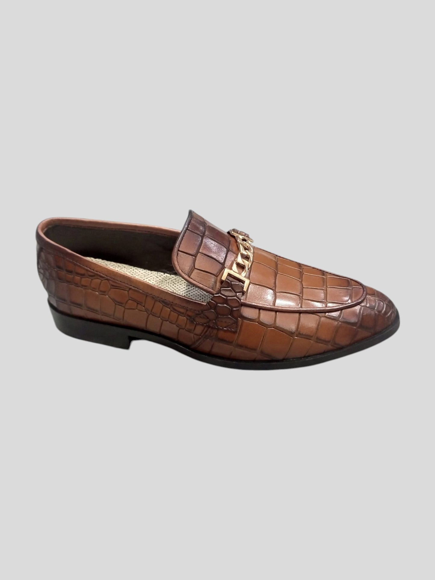 Handmade Leather Crocodile Loafers