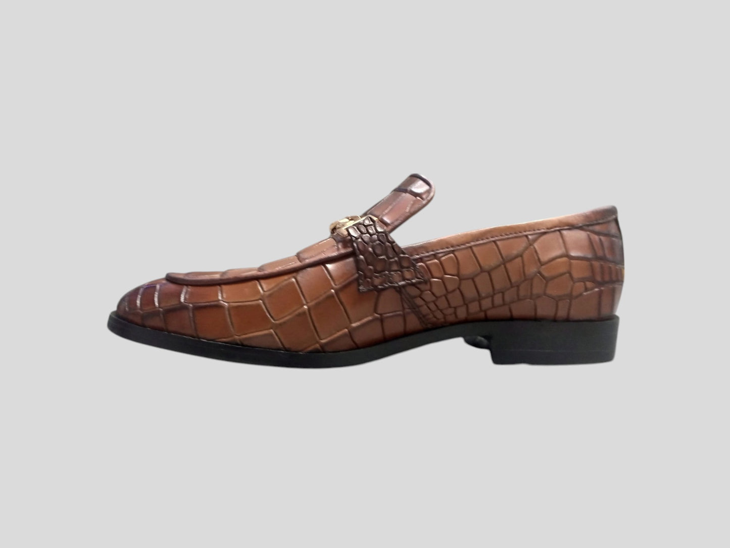 Handmade Leather Crocodile Loafers