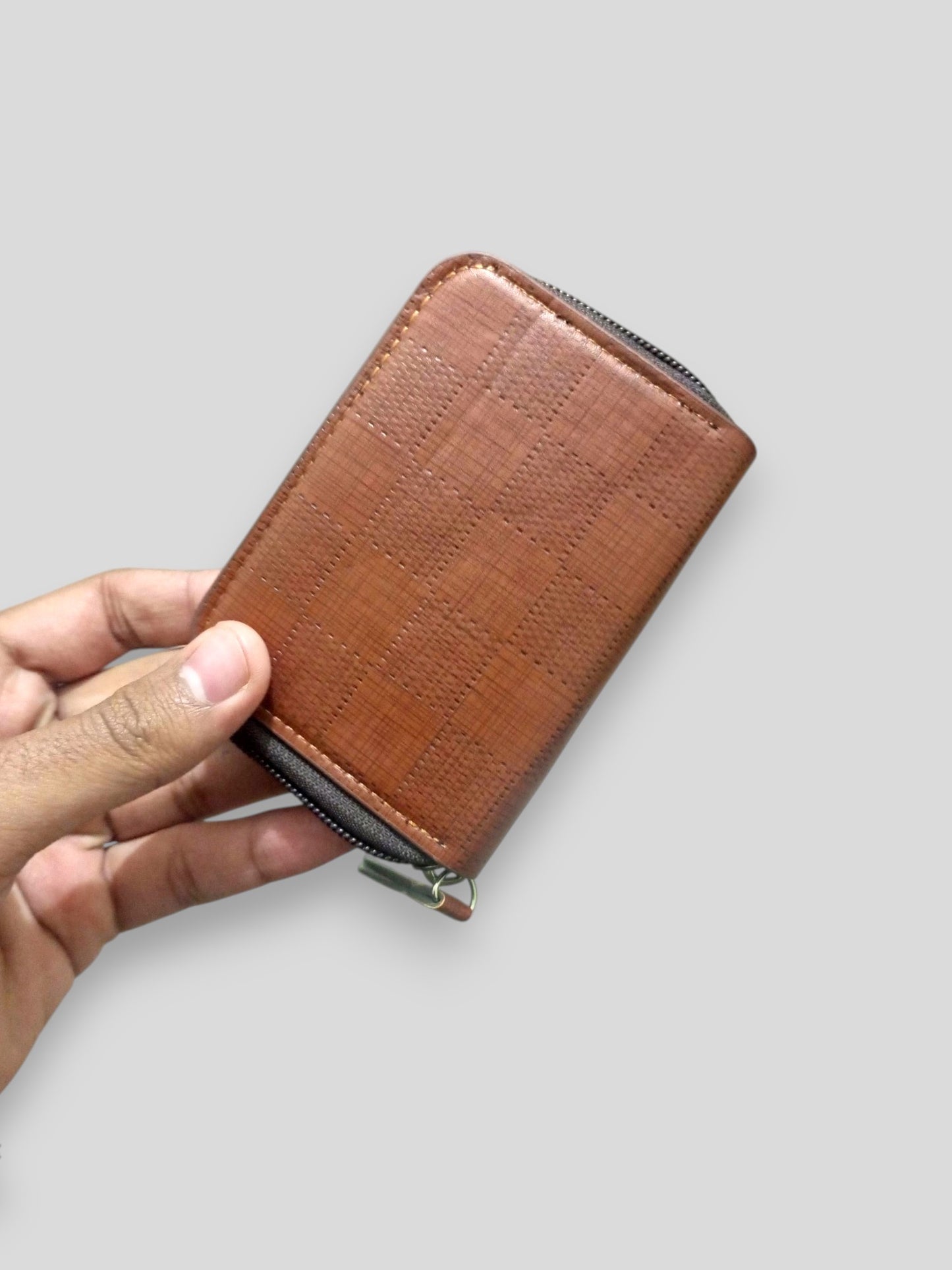 Minimalist Zip Card Leather Wallet