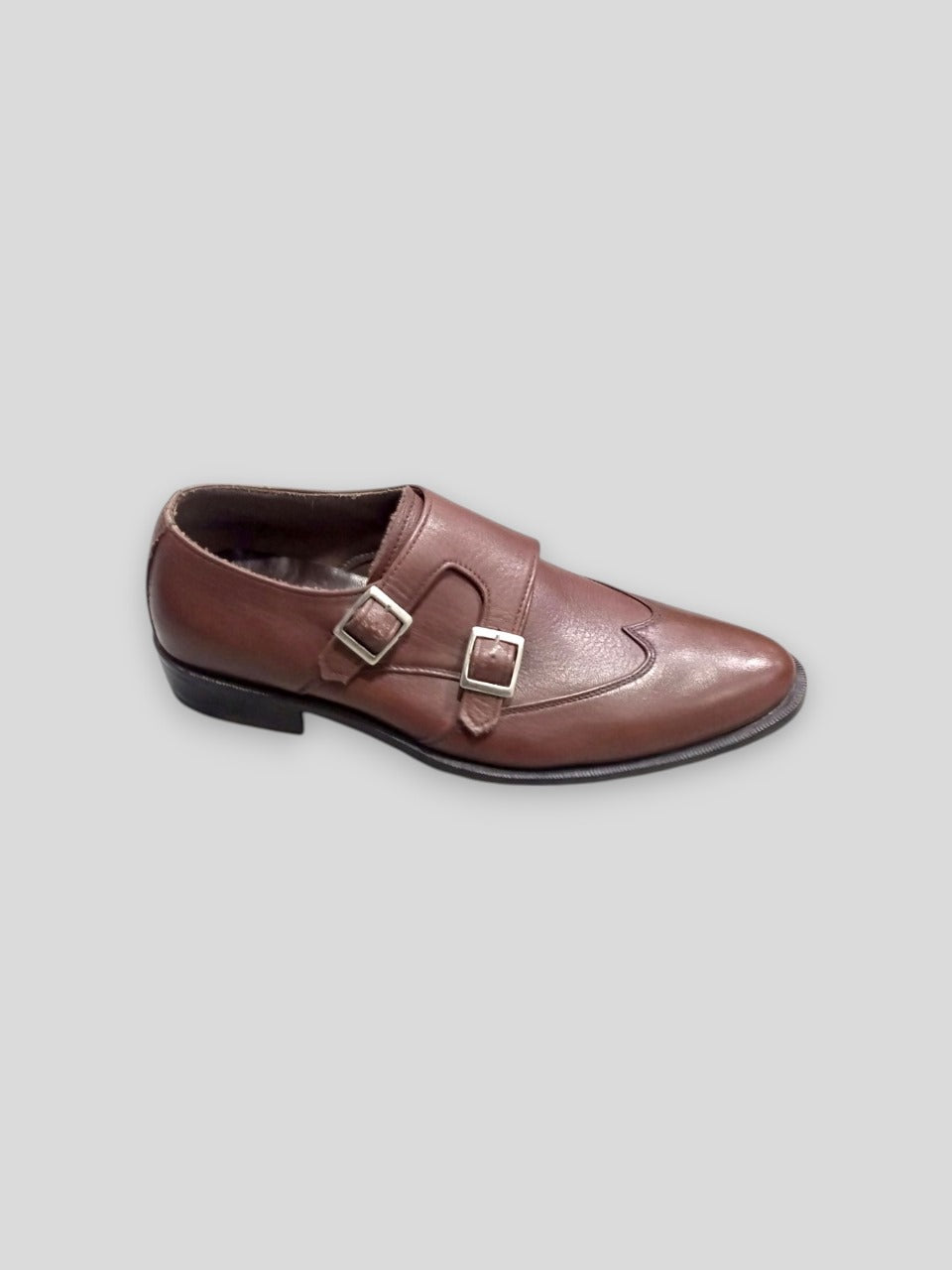 Handmade Leather Double Monk Strap Shoes